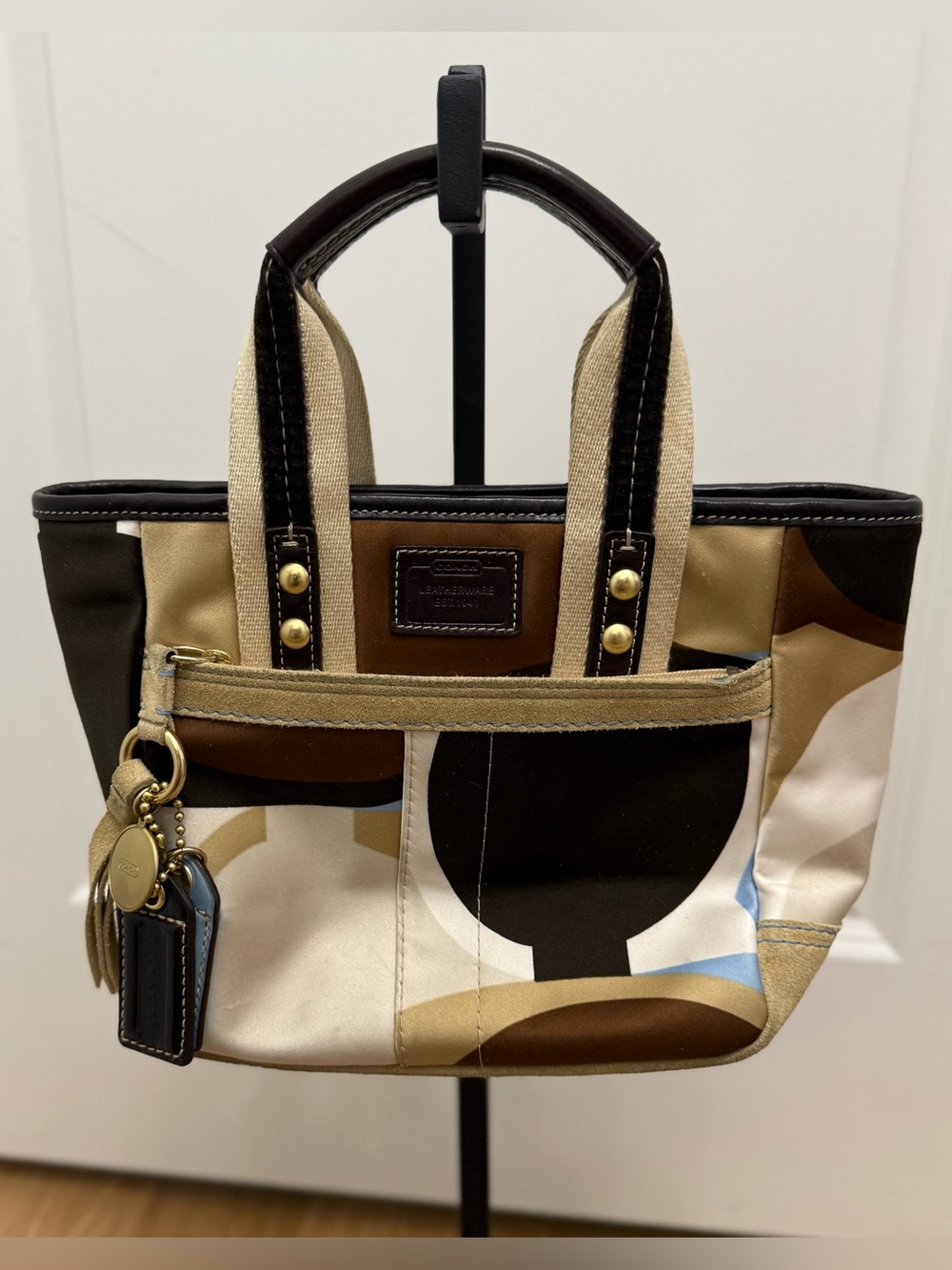 Coach Vintage Y2K Hamptons Weekend Scarf Print Mini Tote